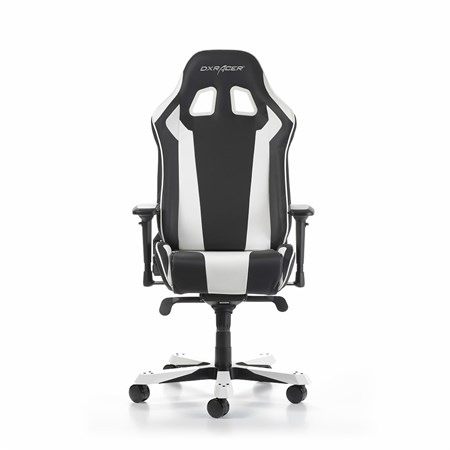 Белое игровое кресло dxracer