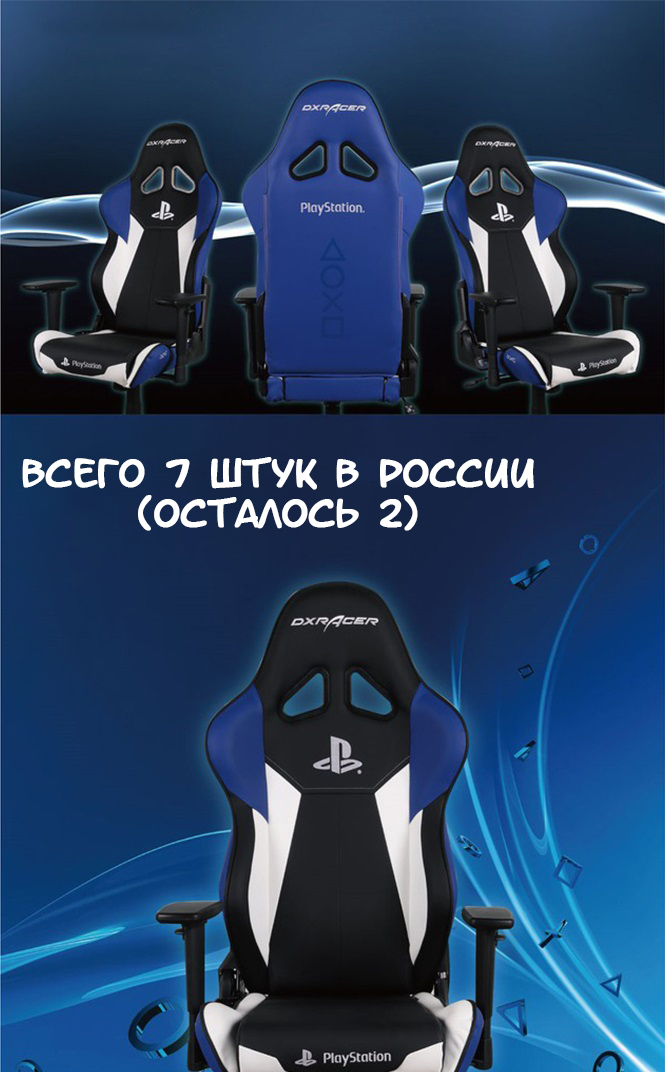 Кресло DXRacer Sony PlayStation